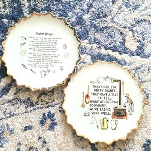 Set of 2 Vintage Decorative Plates
